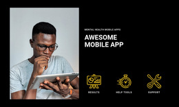 HTML5 Template Awesome Mobile App For Any Device