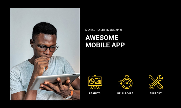Awesome mobile app Joomla Template