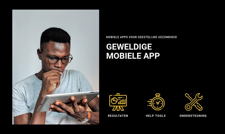 Geweldige mobiele app CSS-sjabloon