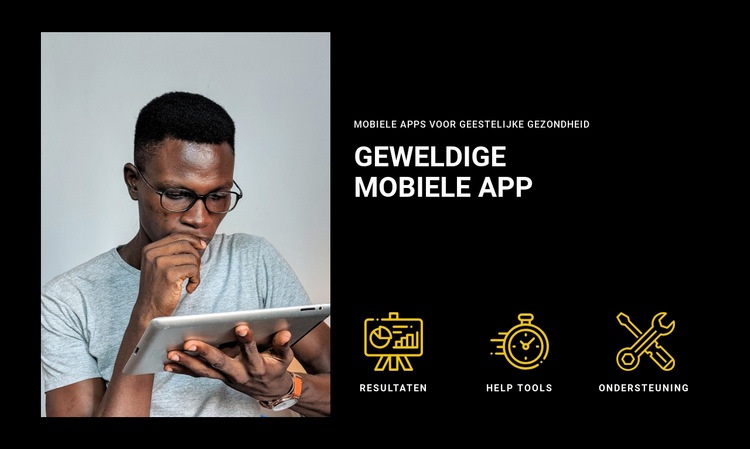 Geweldige mobiele app Html Website Builder