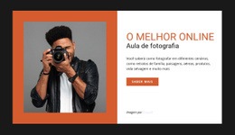 Maquete De Site Gratuita Para Aula De Fotografia Online