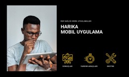 Harika Mobil Uygulama - HTML Web Şablonu