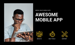Multipurpose Web Page Design For Awesome Mobile App