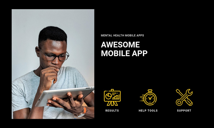 Awesome mobile app Website Builder Templates