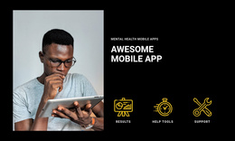 Awesome Mobile App - Website Template Free Download