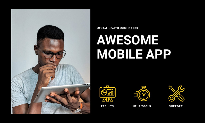 Awesome mobile app Wix Template Alternative