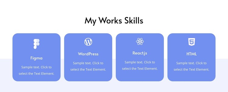 My works skills CSS Template