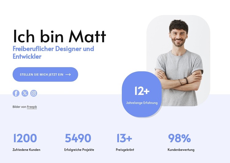 Freiberuflicher Designer CSS-Vorlage