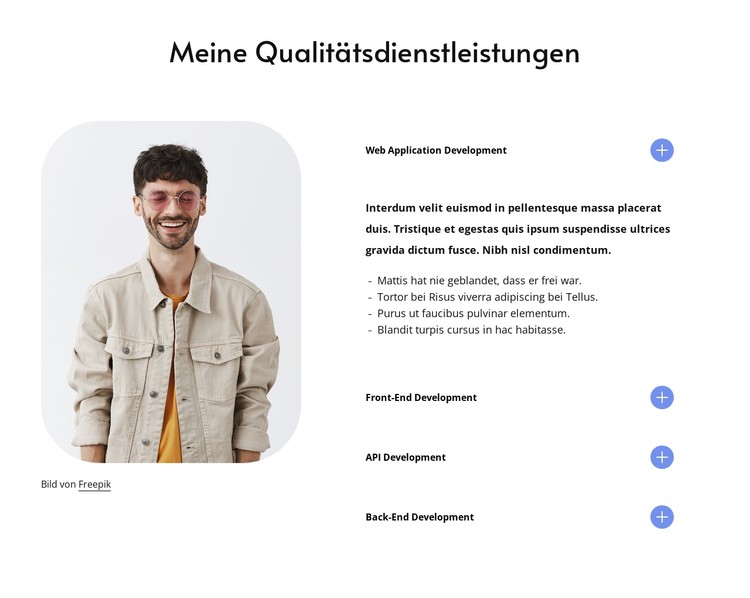 Meine Qualitätsdienstleistungen CSS-Vorlage