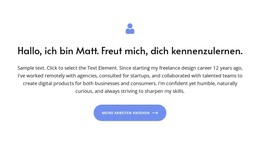 Seiten-HTML Für Begrüßungstext