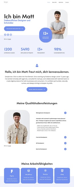 Webdesign Für Freiberuflicher Designer Und Entwickler