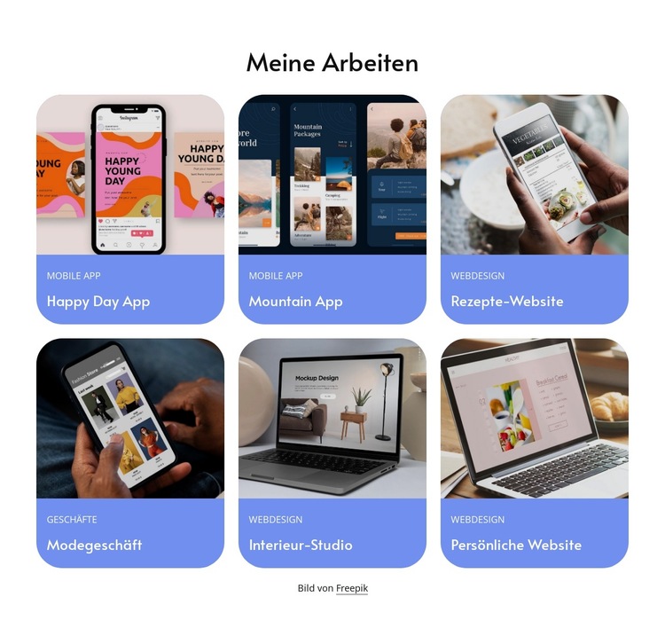 Mein Portfolio Website-Vorlage