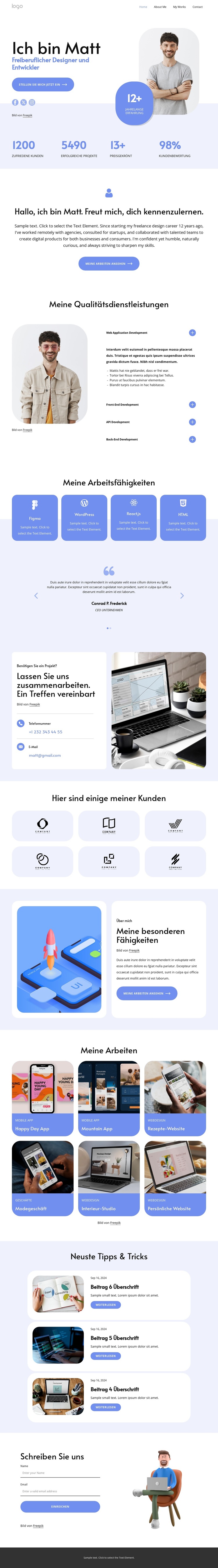 Freiberuflicher Designer und Entwickler WordPress-Theme