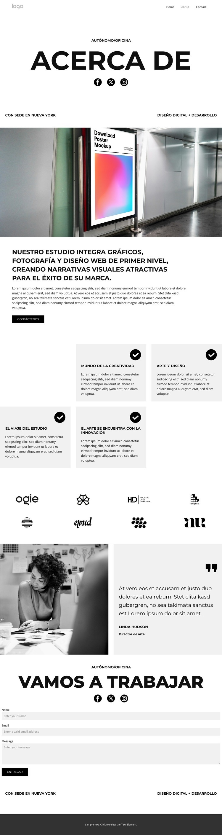 Creación de nombres y lemas Maqueta de sitio web