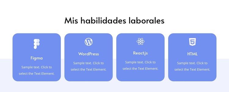 Mis habilidades laborales Plantilla CSS