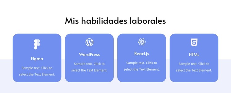 Mis habilidades laborales Plantilla HTML