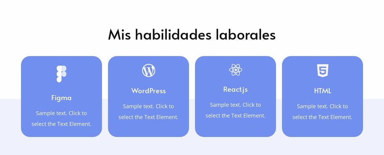 Mis habilidades laborales Plantilla Joomla