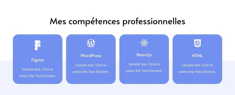 Mes compétences professionnelles Modèle CSS