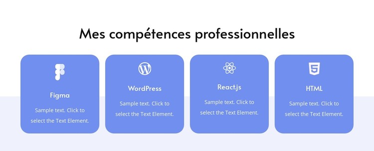 Mes compétences professionnelles Modèle HTML