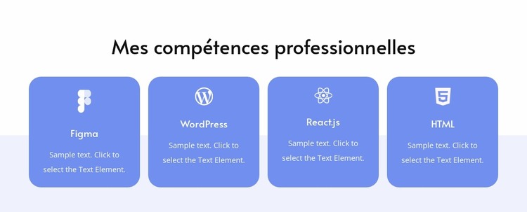 Mes compétences professionnelles Modèle Joomla