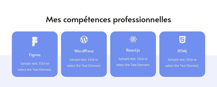 Mes compétences professionnelles Modèle de site Web