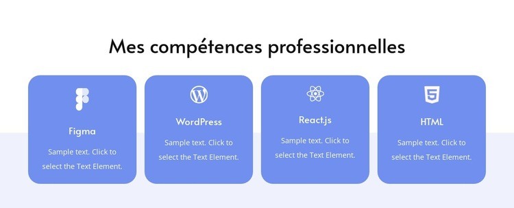 Mes compétences professionnelles Modèle d'une page