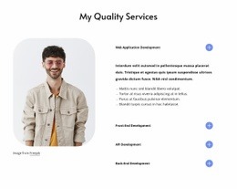 My quality services - Html Code Example by Nicepage