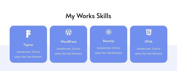 My works skills Html Code Example