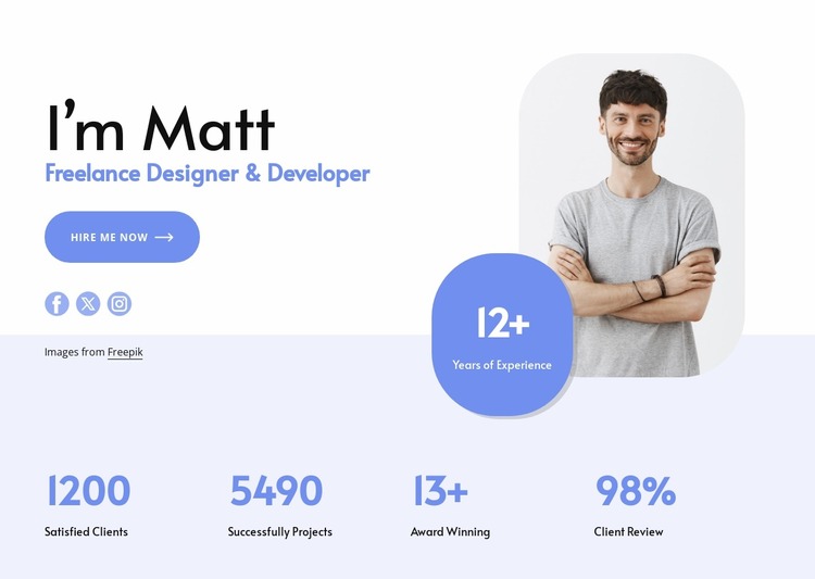 Freelance designeer Html Website Builder