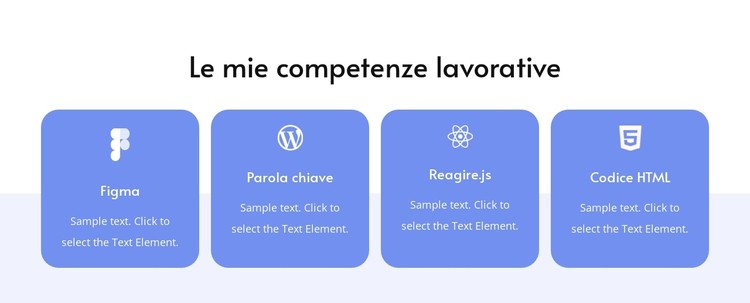 Le mie competenze lavorative Modello CSS