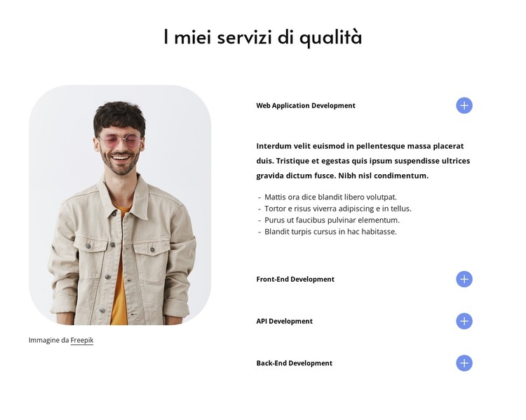 I miei servizi di qualità Modello CSS