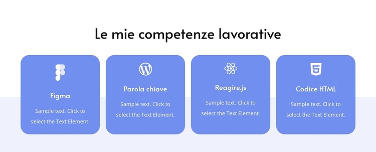 Le mie competenze lavorative Modello HTML