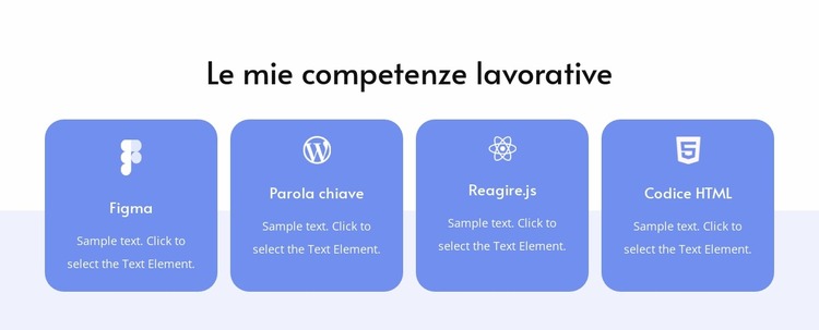 Le mie competenze lavorative Modello Joomla