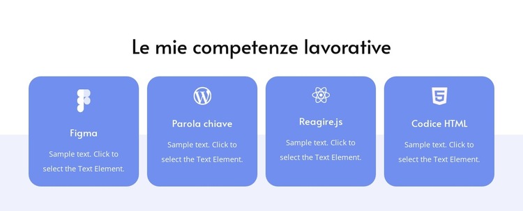 Le mie competenze lavorative Modello di sito Web