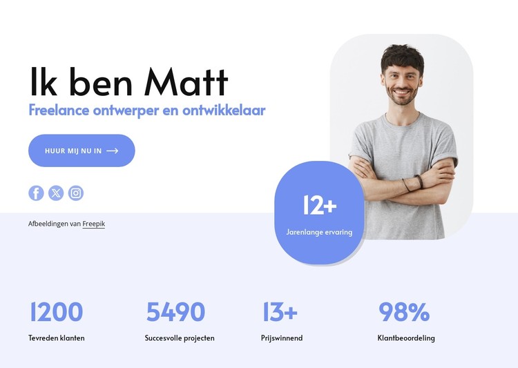 Freelance ontwerper CSS-sjabloon