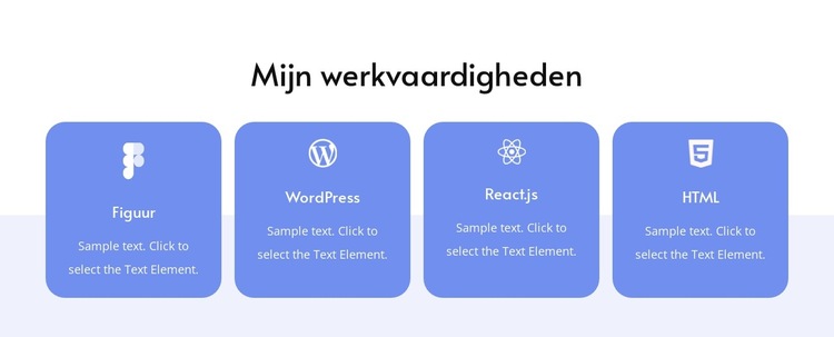 Mijn werkvaardigheden Website sjabloon