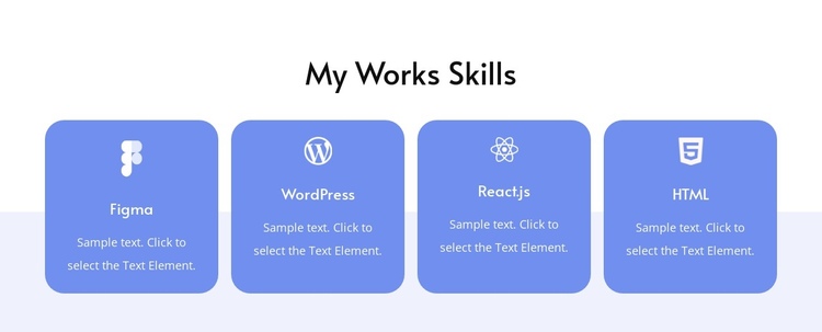 My works skills One Page Template