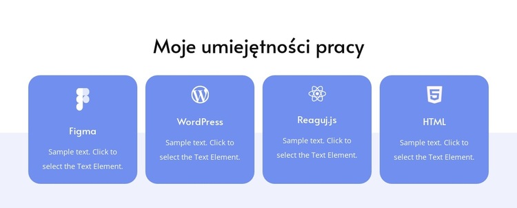 Moje umiejętności pracy Motyw WordPress