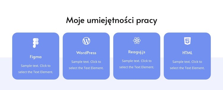 Moje umiejętności pracy Szablon CSS