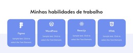 Minhas Habilidades De Trabalho - Modelo De Página HTML