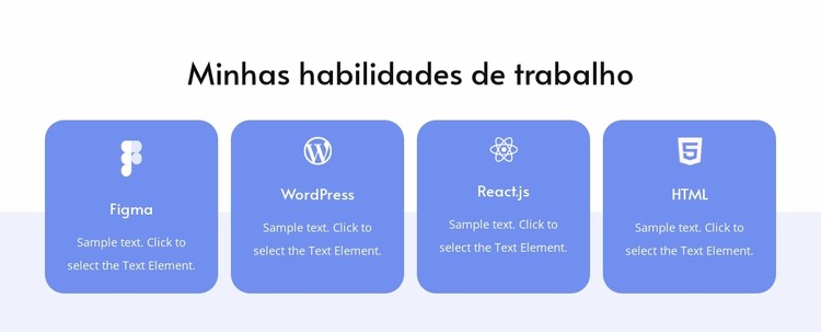 Minhas habilidades de trabalho Template Joomla