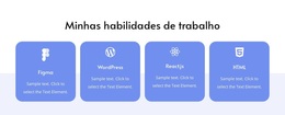 Minhas Habilidades De Trabalho - Incrível Tema WordPress