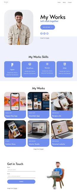 Responsive Web Template For Web Developer Works