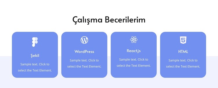 Çalışma becerilerim CSS Şablonu