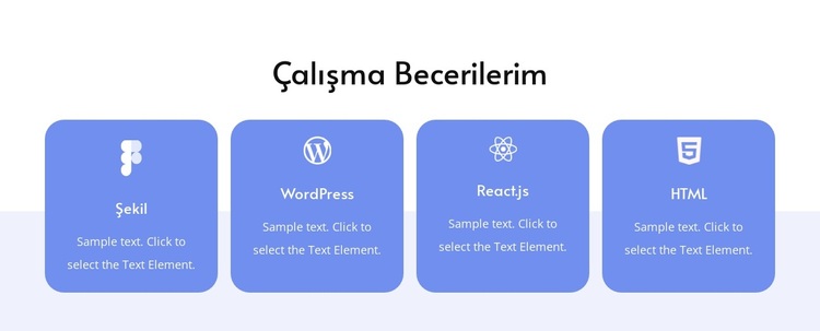 Çalışma becerilerim WordPress Teması