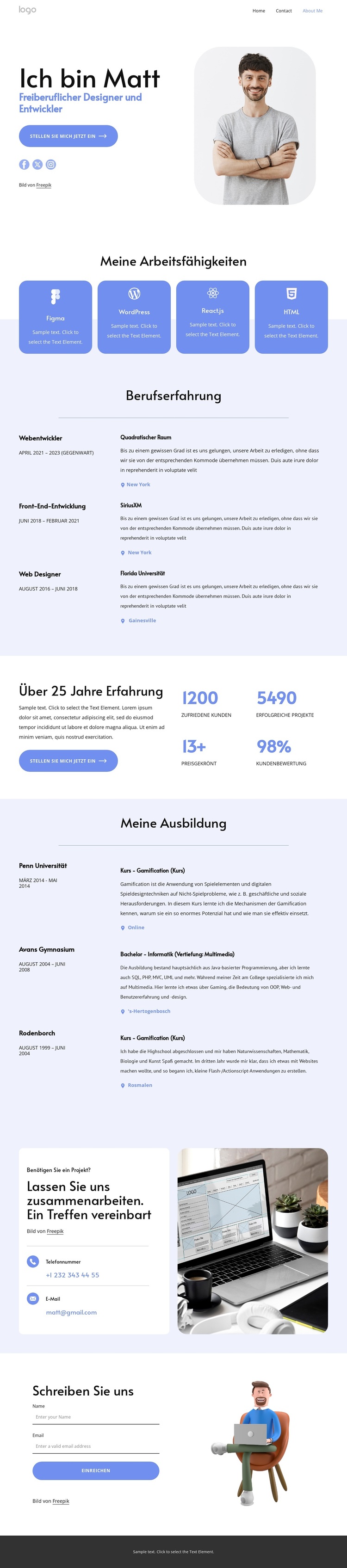 Freiberuflicher Entwickler WordPress-Theme