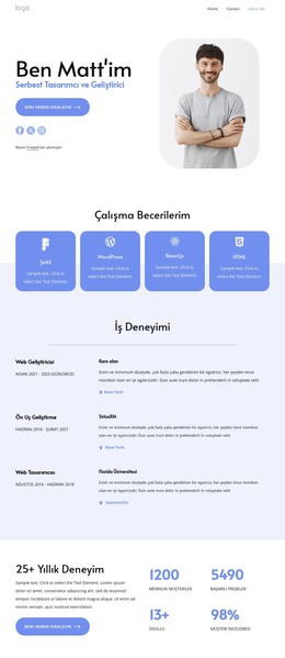 Serbest Geliştirici - HTML Web Sitesi Şablonu