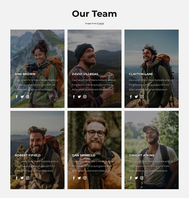 National park team CSS Template