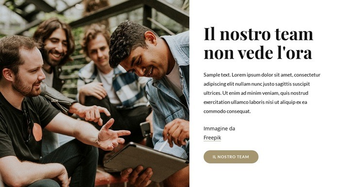 Siamo un gruppo di professionisti Costruttore di siti web HTML