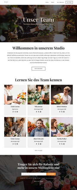 Blumenlieferteam - Kostenlose Vorlage